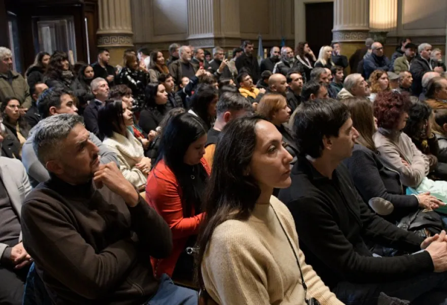 Gran adhesión al acto de conmemoración.