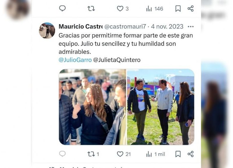 Castro venía ocupando cargos en Delegaciones, Secretarías y áreas sensibles, mientras que, hasta diciembre tenían una opinión diferente sobre Julio Alak.
