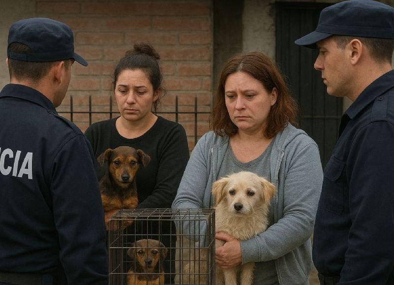 Atados y con sangre: rescatan a varios perritos de una casa y procesan a dos mujeres por maltrato animal