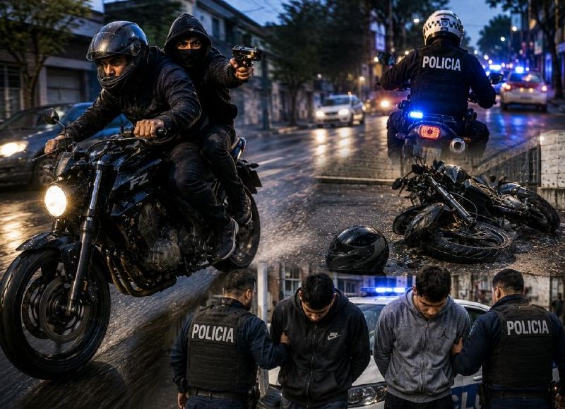 VIDEO | La Loma: intento de robo de moto, persecución y dos jóvenes detenidos