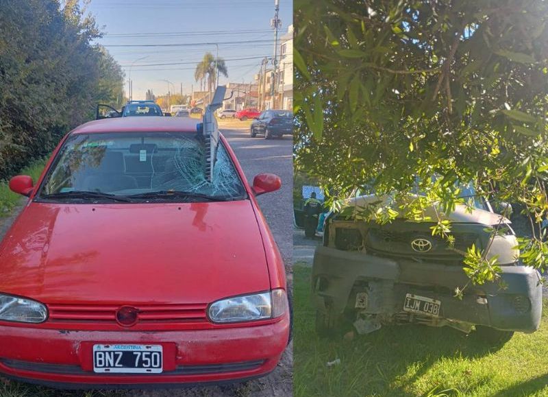VIDEO | Chocó contra un poste y una luminaria cayó sobre otro auto que circulaba por el lugar