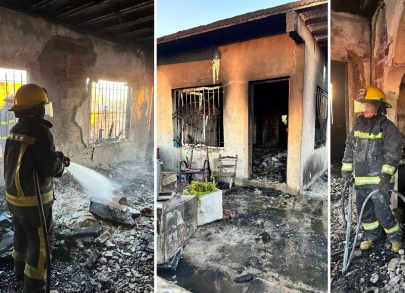 Dolor: un incendio arrasó una vivienda y murió la mascota de la familia