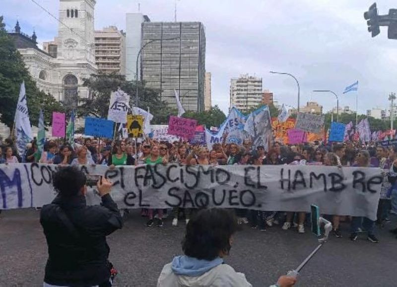 VIDEO | Marcha del 8M: la palabra de Albertina Bidart, presidenta de la FULP