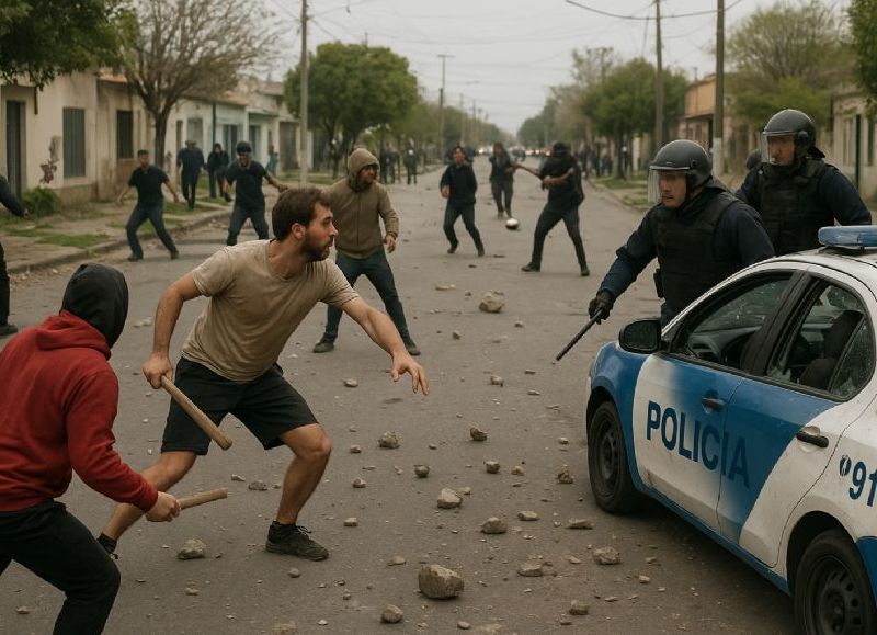Batahola en Punta Lara: un conflicto vecinal terminó con cinco policías heridos, patrulleros dañados y siete detenidos