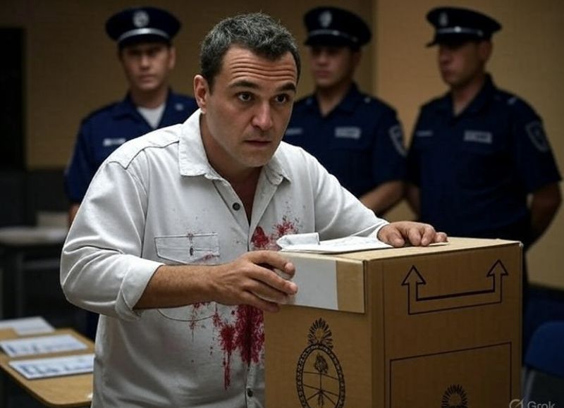 VIDEO | Violento, pero democrático: apuñaló a un vecino en Berisso, fue a votar y lo arrestaron afuera del cuarto oscuro