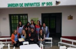 Jardín de Infantes de Magdalena recibió donación de mobiliario confeccionado por internos de Florencio Varela