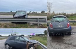 Un agente penitenciario resultó herido tras chocar contra un guardarraíl en Etcheverry: buscan a un camionero 