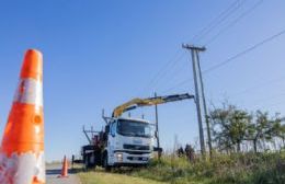 EDELAP colocó nuevas columnas de hormigón en los tendidos troncales de Arana