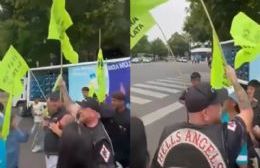 VIDEO | Dios los cría y el diablo los junta: los motoqueros yanquis neofacistas de Hells Angels marcharon con la UOCRA