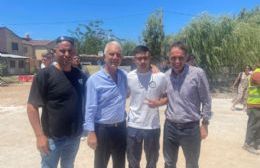 Alak y Katopodis recorren obras en La Plata que generan empleo de la mano de UOCRA